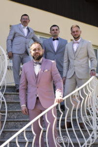 Portraits du marié et de ses témoins